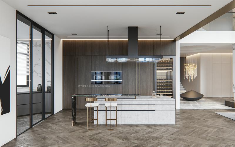 西厨与餐厅一体化装修图片